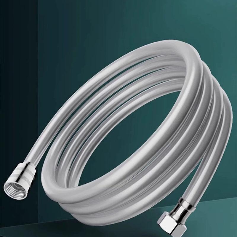 1.5/2m Black PVC Handheld Shower Head Hose Flexible Anti Winding Explosion-proof Water Tube Bathroom Faucet Hose Extension Pipe