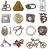 Intelligence Puzzle Zinc Alloy Disentanglement Rings - Unlock Nine Linked Rings Kongming Luban Lock Educational Toy
