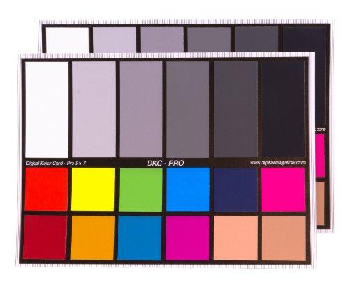 DGK Color Tools DKC-Pro 5" X 7" White Balance and Color Calibration Charts, Set of 2, 12% and 18% Gray - Professional Quality - Includes Frame Stand a