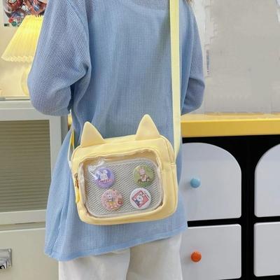 Japonská JK taška přes rameno Y2k Průhledná crossbody taška Módní malá čtvercová taška Student