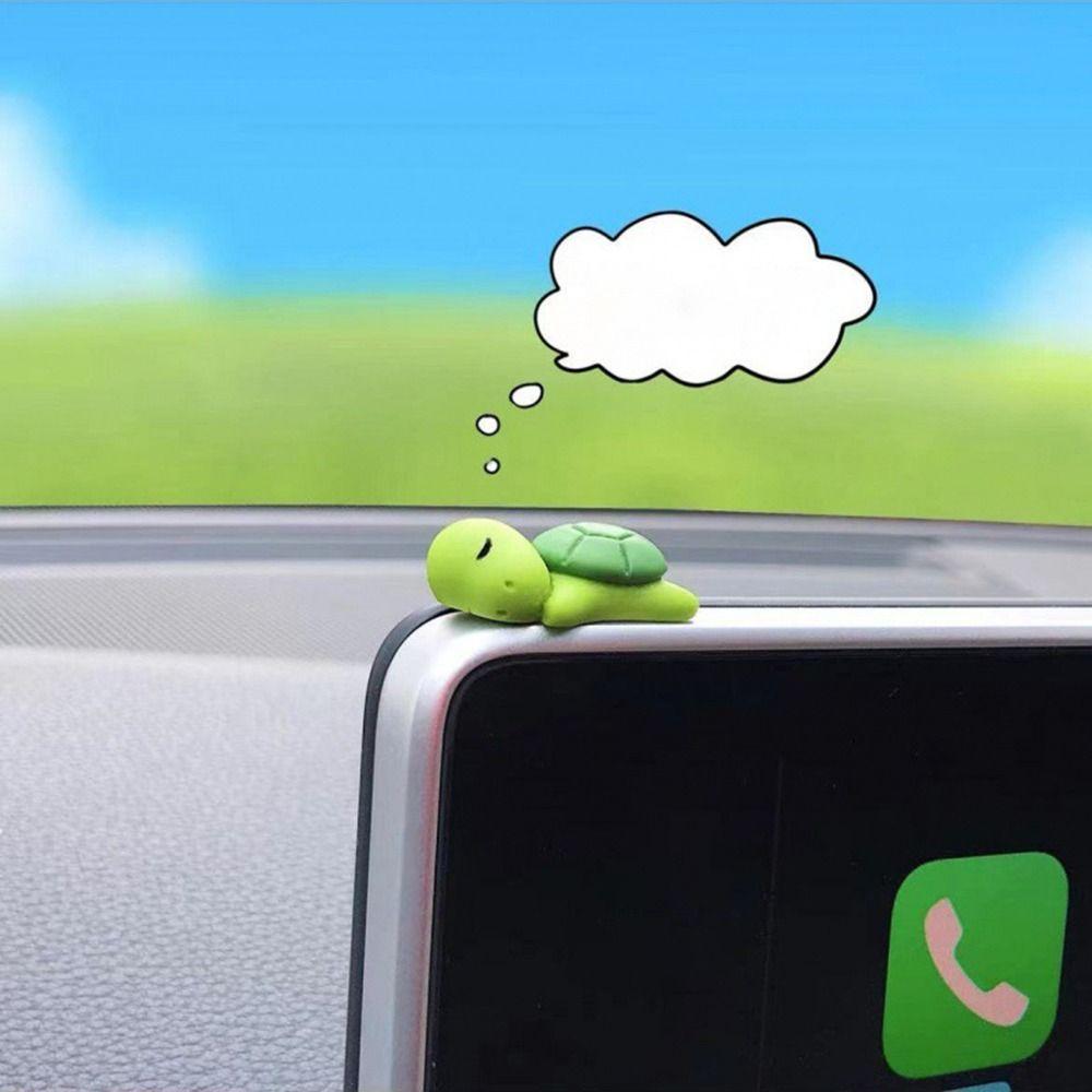 6pcs/set Sleeping Mini Animal Car Interior Decoration Cute Animal Car Dashboard Decoration  Car