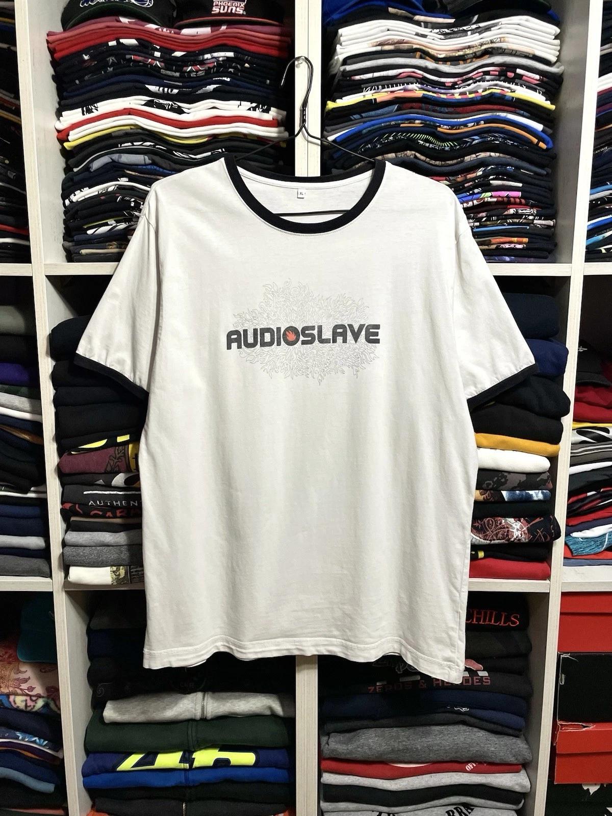 Vintage 00s Audioslave Chris Cornell Rock Band Grunge Y2K T-Shirt Size XL White L