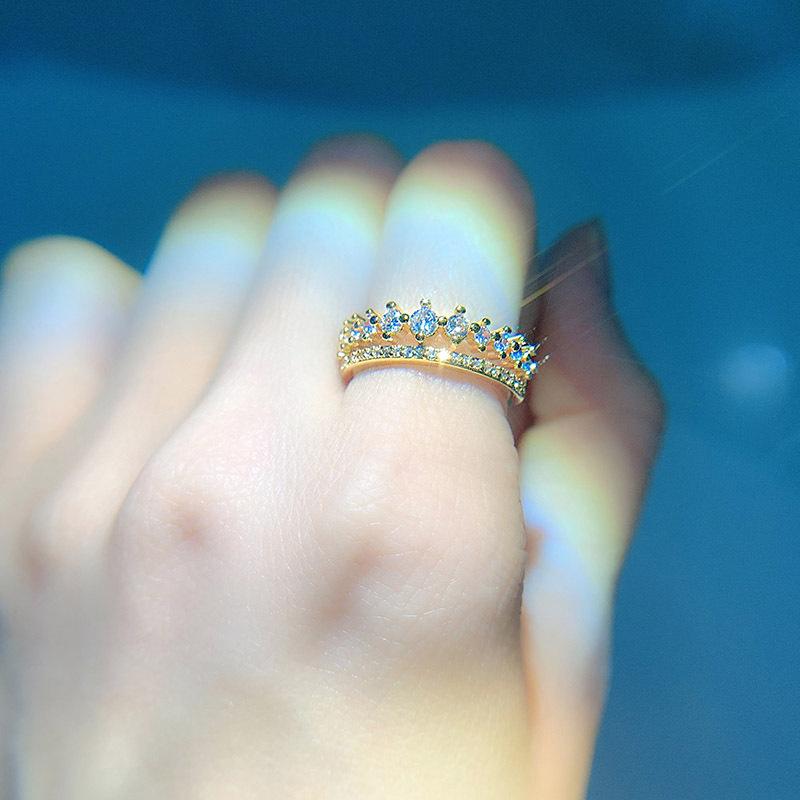 Lindon Klassisk Ring For Dame Med Rund Form Zircon Bryllupsfest Gave Størrelse 6-10