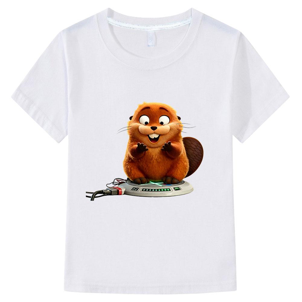 2026 NOWE Hoppers 100% Bawełna Kreskówkowy T-shirt Dziecięcy Nadruk Anime Koszulki Dziecięce Chłopcy Dziewczynki Góry Okrągły Dekolt Krótki Rękaw Letni Maluch