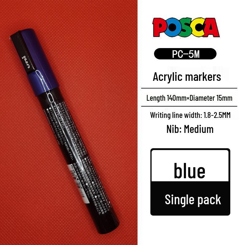 Mitsubishi POSCA PC-5M Wasserbasierter Poster- & Graffiti-Stift, Mittlere Spitze (1,8-2,5 mm), 17 Farben