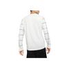 Nike Logo Printed Striped Crew Neck Pullover Long Sleeve T-Shirt Men Tops Mountain-White CD0925-121