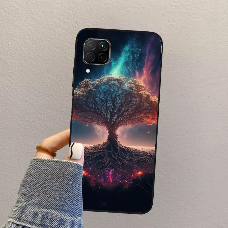 Árvore da Vida Galáxia Espacial Estrelas Para Huawei Nova Y73 Y72 Y61 Y91 Y70 Y60 Y90 12s 12i 11i 8i 9 10 SE P30 P40 Lite P60 Pro Capa