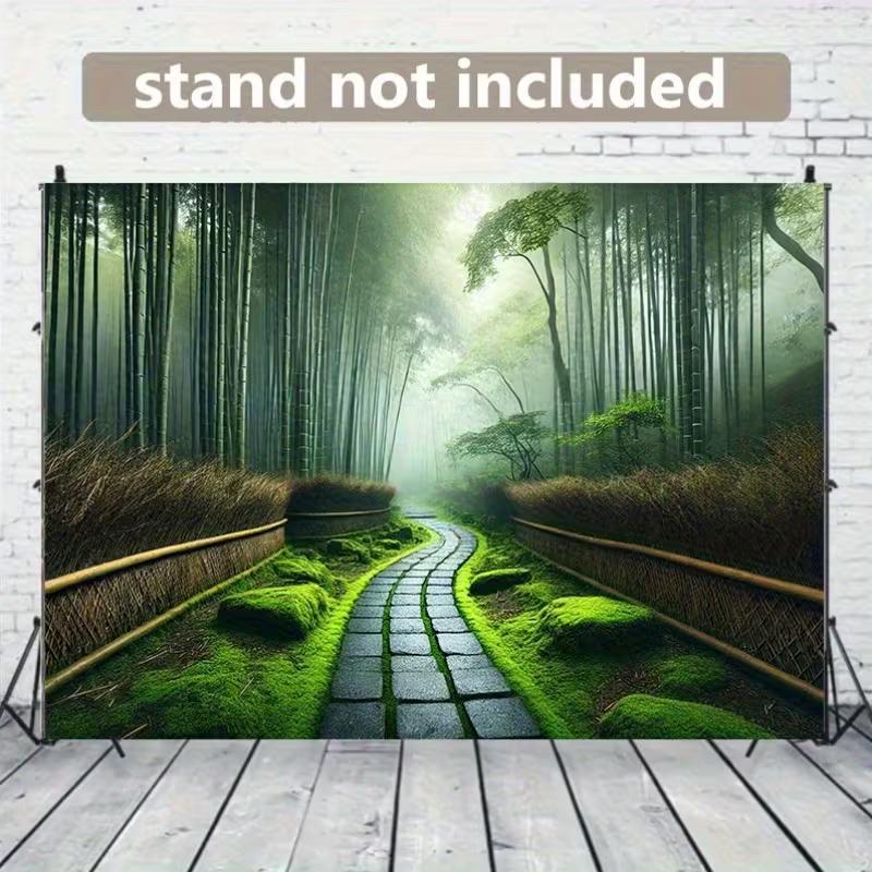 

2D Flat Printing Japanese Bamboo Path Backdrop for Nature and Themed Photoshoot 47.2x31.5inch/120*80cm