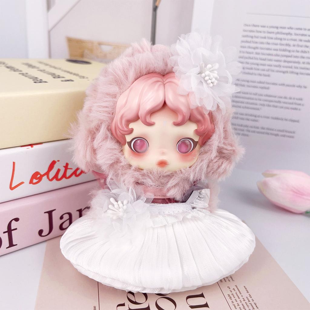 Skullpanda Wedding Dress Doll Outfit Set, Guangzhiyuan Winter Symphony Universal Trendy Toy Replacement Outfit, Dreamy Wedding Dress