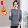 Fengxiao Women's Fleece Lined Mock Turtleneck Knitted Sweater