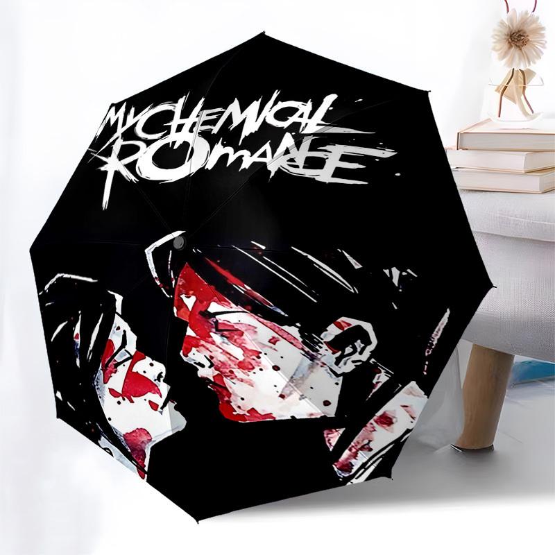 1 st My Chemical Romance Automatisk Öppning, Vindtät, Kompakt Rese-paraply, Gåva för Födelsedag, Jul, Affärer 93092