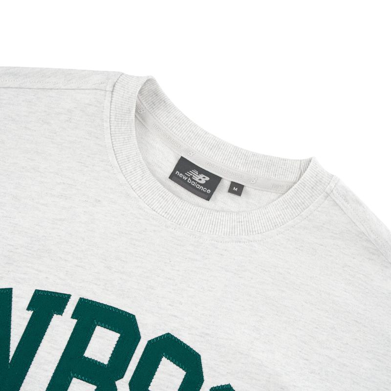 New Balance Retro Sports Collection T Shirts Men's Gray Crew Neck Moderate 5CD25353-OA