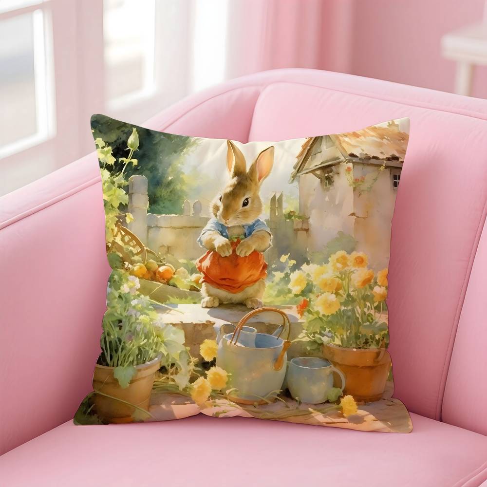 АНИМЕ П-Питер Р-Кролик Наволочка с принтом наволочка гостиная диван подушка чехол декор для спальни 16x16Inch