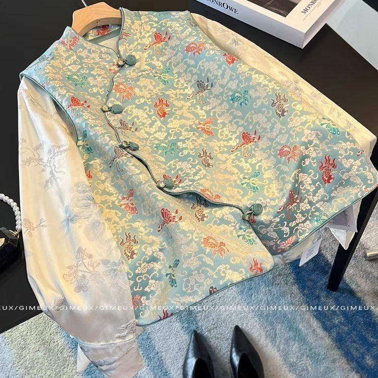 Spring and Autumn Vest Diagonal Jacquard High-end Vest Annual Top Diagonal Vest