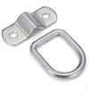 10x Stainless Steel D Rings with Screws Surface Mounting Lashing Trailer Anchors Tie Downs for