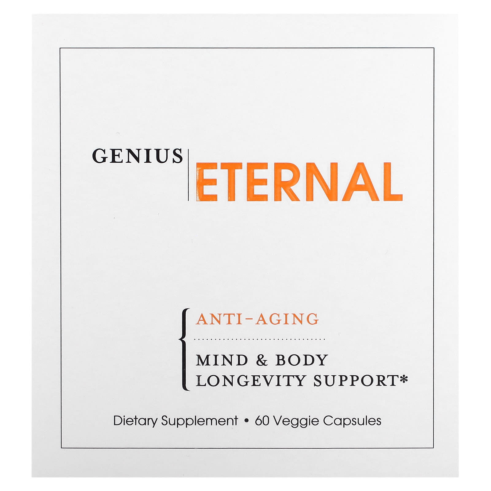 

Eternal, Anti-Aging, Veggie Capsules 60