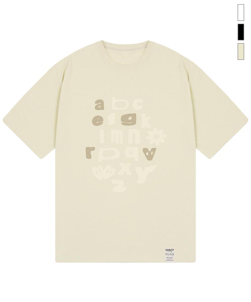 GRAVER [Unisex] Abc Short Sleeve T-Shirt_3Color