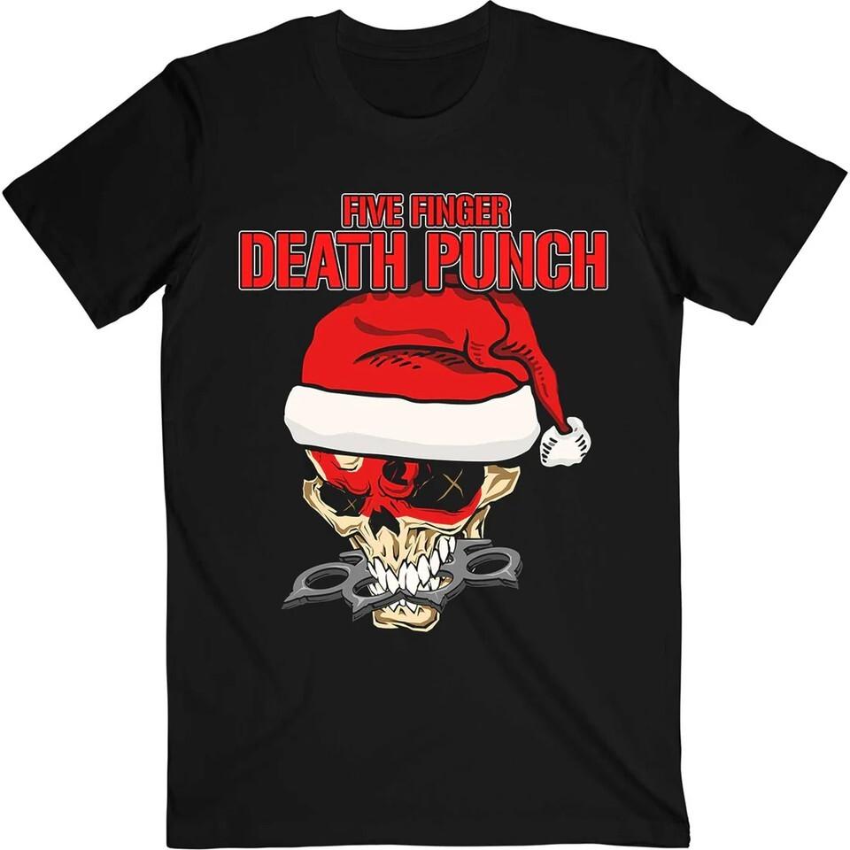 

Merry Christmas FIVE FINGER DEATH PUNCH Cotton Black All Size Shirt KN137 Unisex T-Shirt L