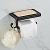 Antique Brass Toilet Paper Holder with Shelf, Aluminum Wall Mount Toilet Tissue Holder with Cell Phone Storage and Hook