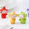 4 Pcs Mini Resin Doll Figurine Cartoon Doll Miniature Figures Tiny