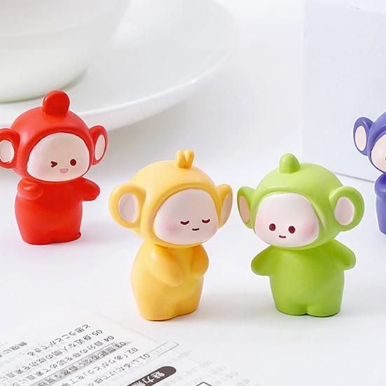 4 Pcs Mini Resin Doll Figurine Cartoon Doll Miniature Figures Tiny
