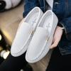 Spring New Bean Shoes Men's Fashion Soft Soled British Trendy Men's Korean Casual Leather Shoes Lazy Men's Shoes