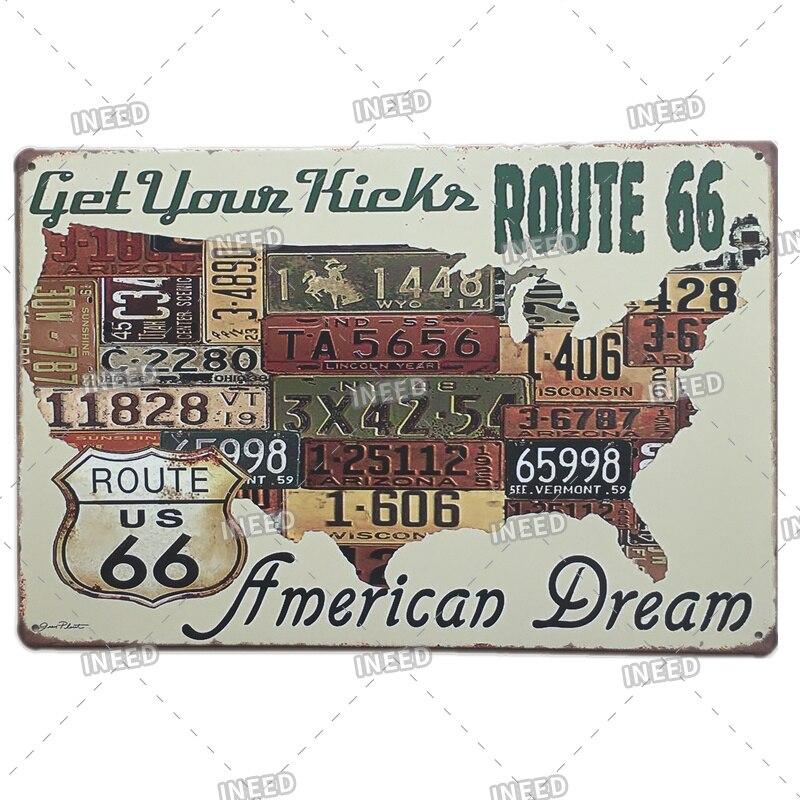 INEED Decor Vintage City Landscape Metal Tin Sign  New York London Italy  Retro Poster Travel Scenery Wall Art Stickers  Perf