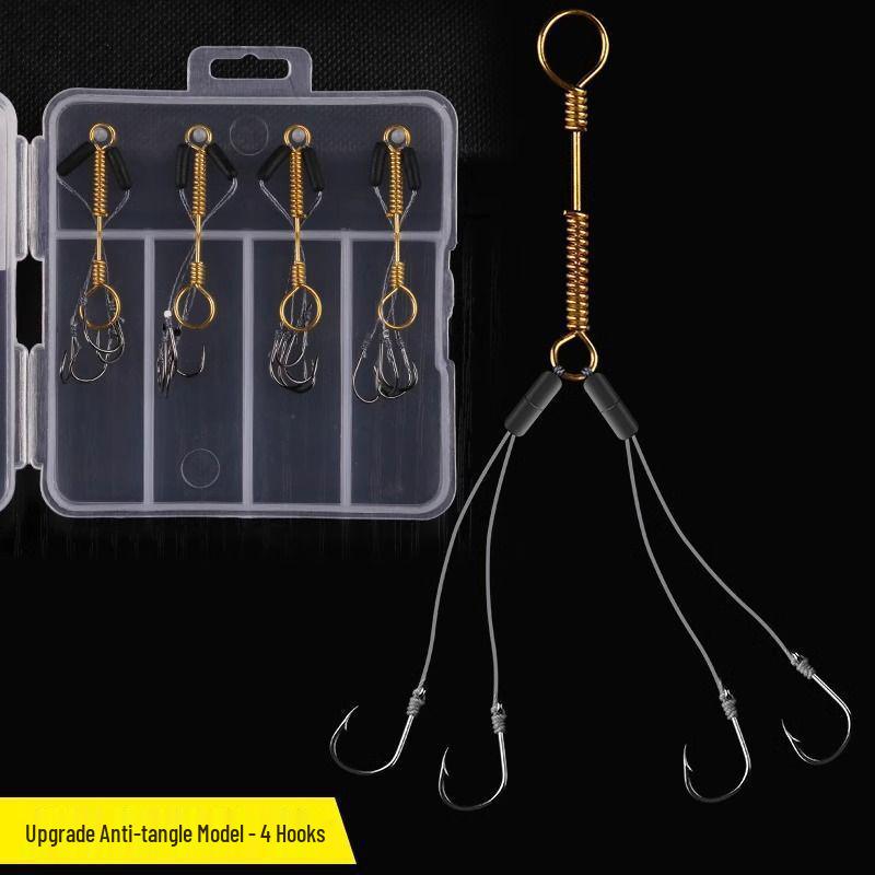Qianyou Barbed Hand-tied Fishing Hook Set for Crucian Carp & Casting Rods