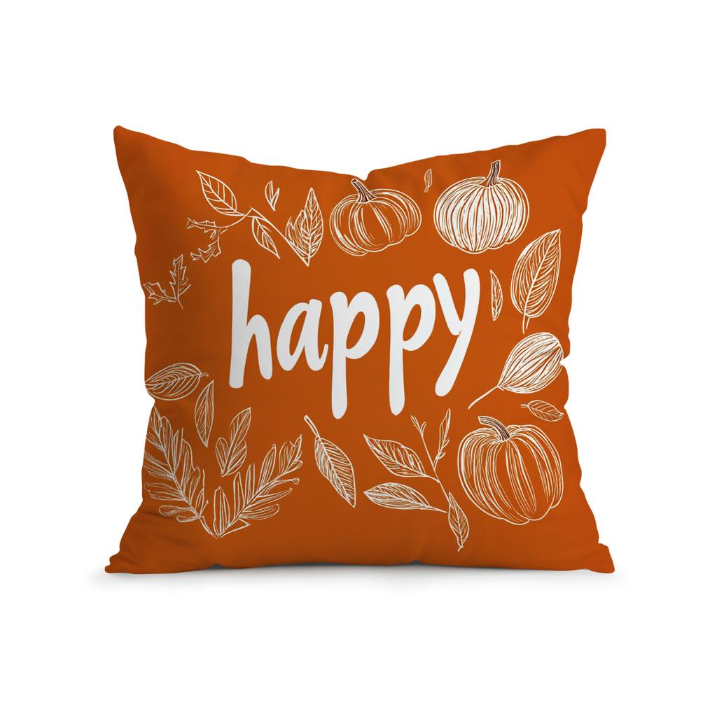 Thanksgiving Maple Leaf Pumpkin Cushions Pillowcase Polyester Cushion Cover Throw Pillow Sofa Decoration Pillowcover Home Decor
