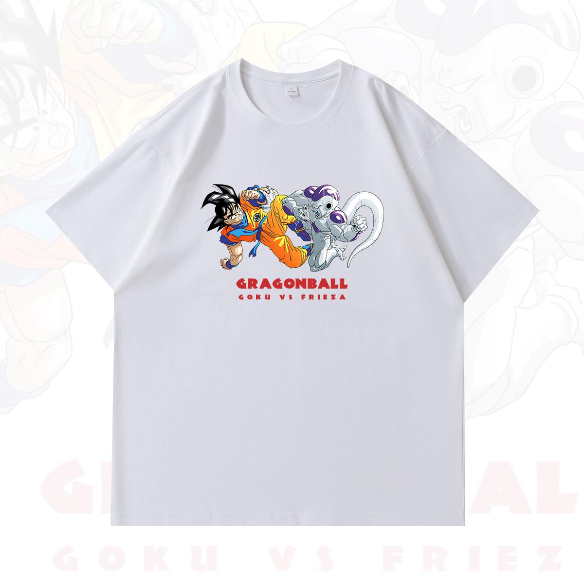 

2026 Dragon Ball Anime Peripheral Printed Japanesestyle Pure Cotton Shortsleeved Tshirts for Unisex and Women Super Saiyan 4XL