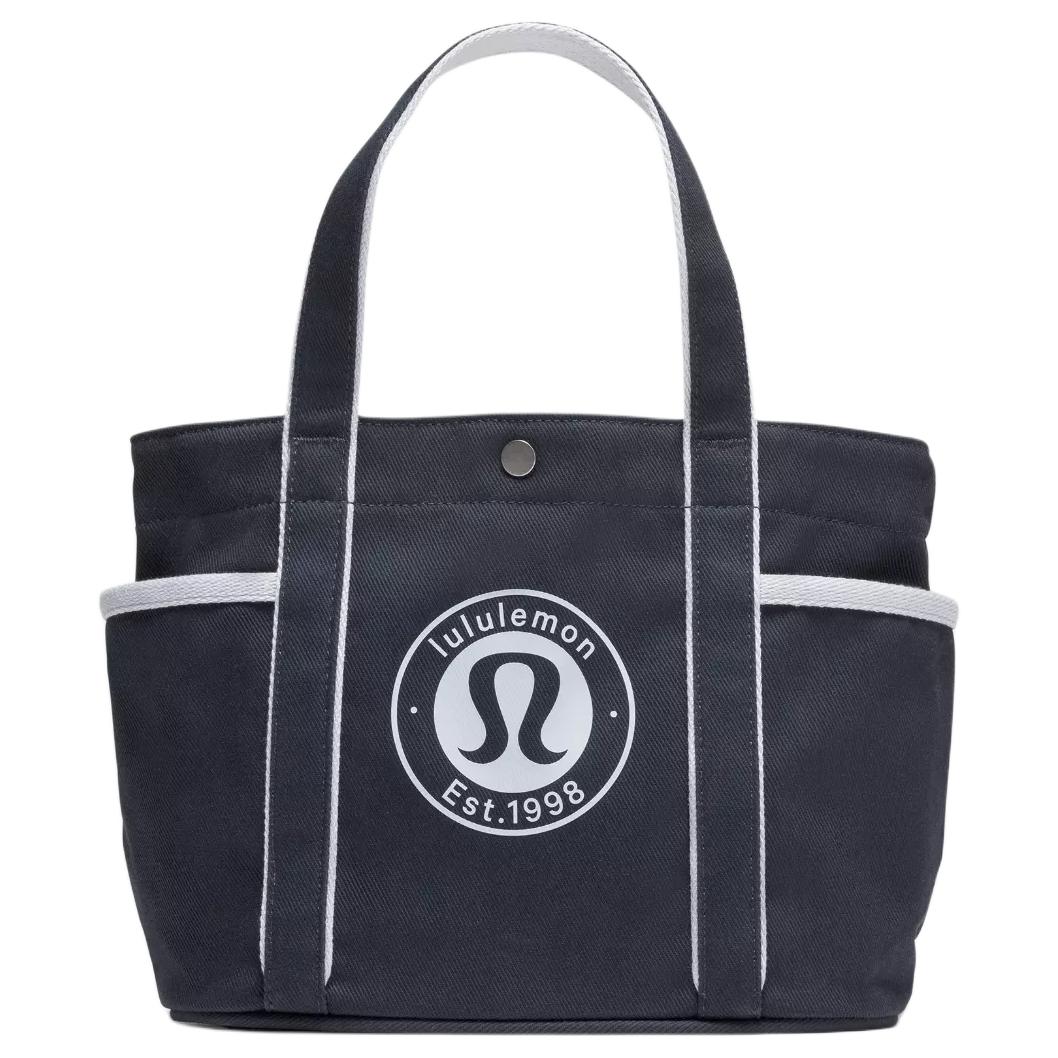 Lululemon Daily 65L Versatile Multi-Pocket Design Cotton Tote Bag Unisex Tote Bag Navy-Blue Starch-Blue LU9BXWS-069510 Marine Blue White 17590₽