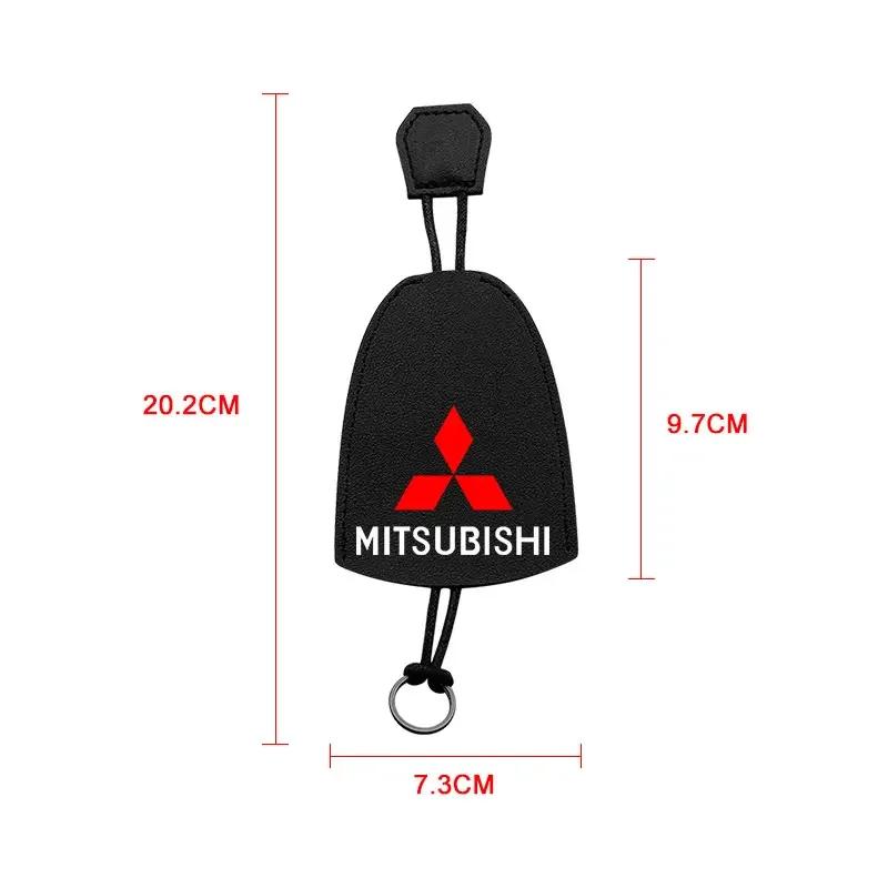 

Car Key Bag Remote Control Storage Bag Key Hanging Chain For Mitsubishi Eclipse Lancer Outlander Pajero ASX Colt Space Triton Ex чорний