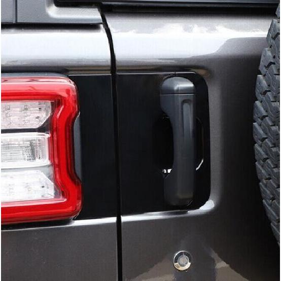 For 2018- Jeep Wrangler JL ABS Black Rear Tailgate Door Handle Panel Trim 3P