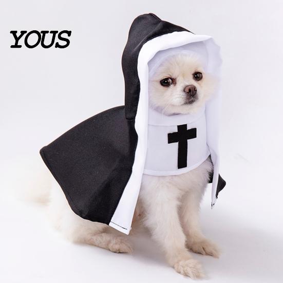 Comfortable Pet Costume Cat Nun Costume, Cute Outfit, Cosplay Clothes, Fun Party Outfit for Small Medium Dogs Cats Pullover