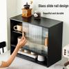 Dustproof Carbon Steel Desktop Cup & Tea Set Storage Rack