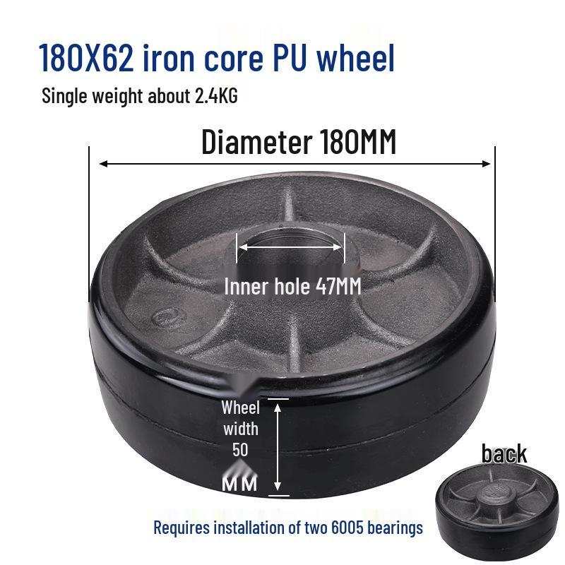 Transpalet Hidraulic Roți Nailon și Miez de Fier Accesorii Stivuitor PU