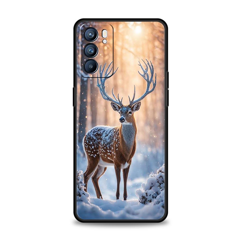 Landscape Winter Light Snow Case For Oppo Reno13 Reno12 Reno11 F Reno10 Pro A54 5G Find X5 A53 A52 A9 A17 4G A79 A80 A98 Cover