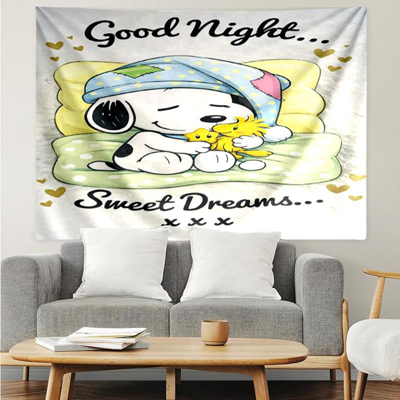 Cute Dog Dreams Under Stars Tapestry Hanging for Bedroom,Livingroom, Playroom,Decor Art Room Wall Tapestry Holiday and Birthday Gifts