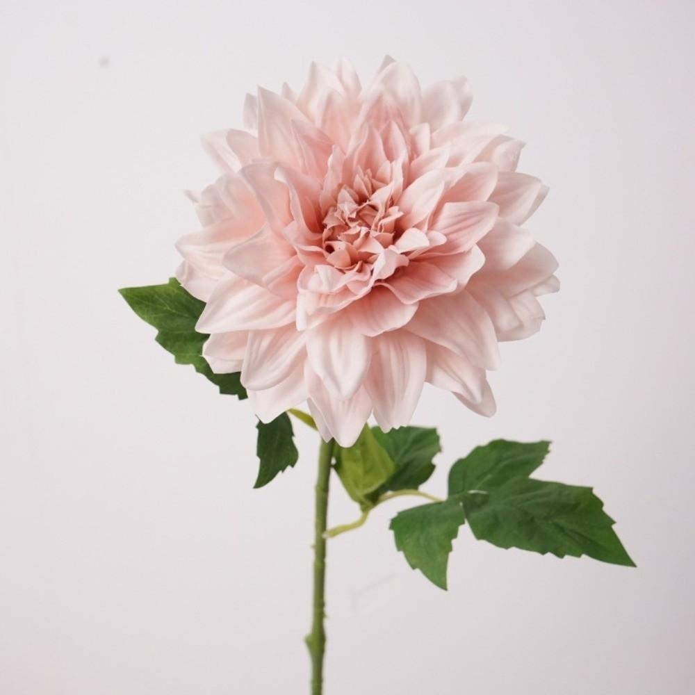 Green Leaves Artificial Dahlia Flowers Simulation Dahlias Branch  Hotel Wedding Decoration