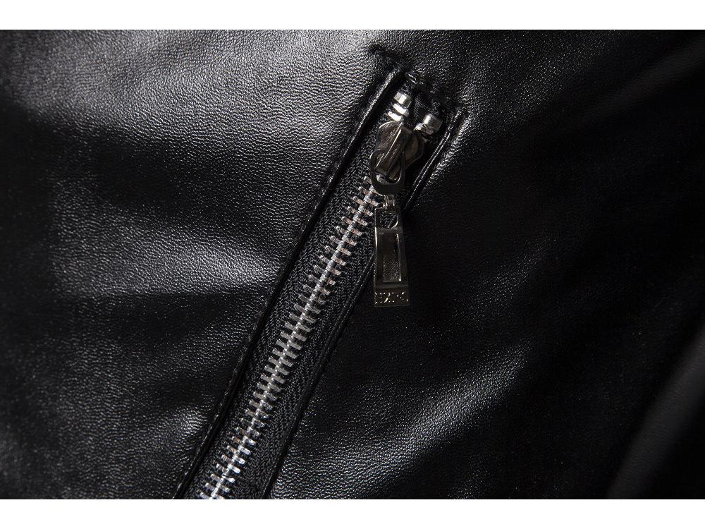 2024 Herbst/Winter Herren Europäische & Amerikanische Revers Reißverschluss Motorrad Lederjacke XY18