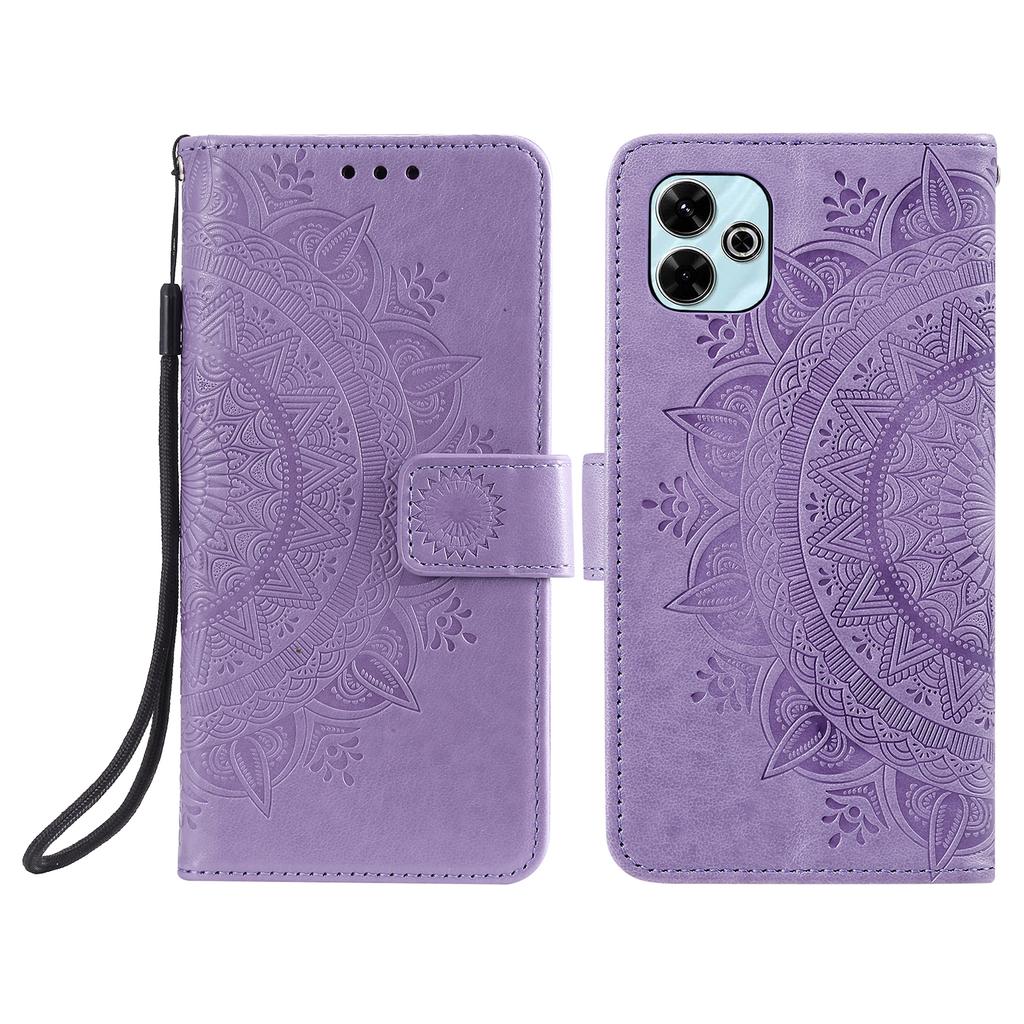 For Xiaomi Redmi 13 5G/4G Phone Case Imprinted Totem PU Leather Wallet Cover with Stand