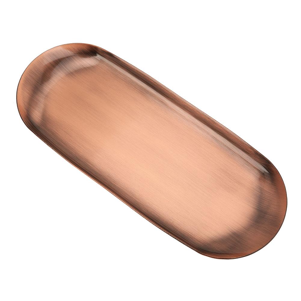 Large Storage Tray 430 Stainless Steel Aromatherapy Candle Tool Tray OrganizerRetro Red Copper