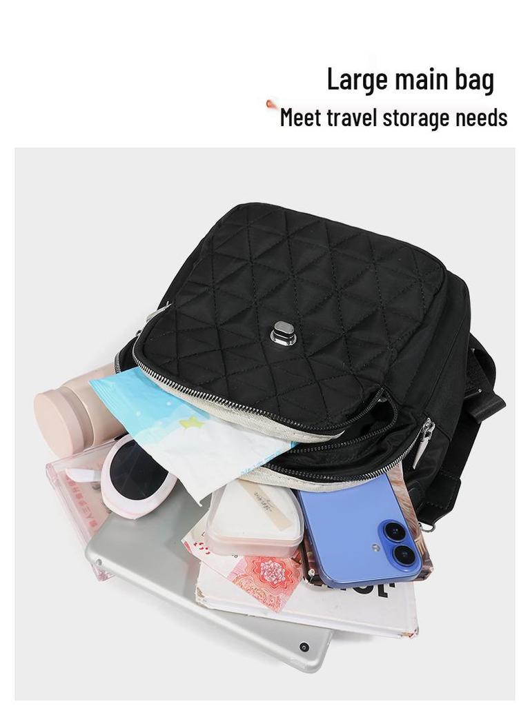 Lightweight Women's Three-Way Travel Backpack - Large Capacity, Casual, Fashionable Mommy Bag
