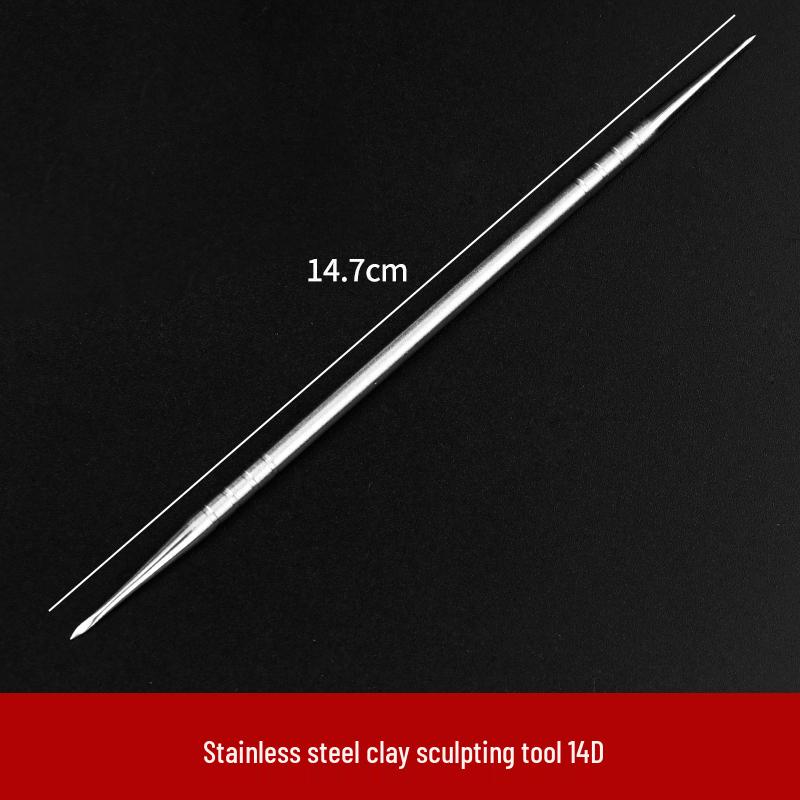 Edelstahl-Modellierwerkzeug für Polymer- & lufttrocknenden Ton - DIY Spachtelwerkzeug