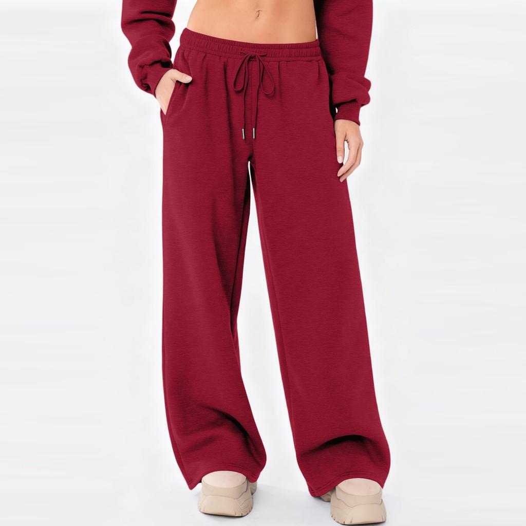 Sweatpants Women Wide Leg Sweatpants Women Lounge Pants Women Womens Sweatpants Loose Fit Drawstring Waist Casual Pants for Daily Wear