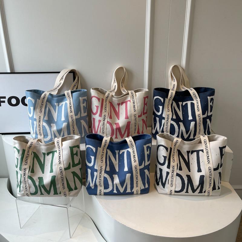 

Сумка-тоут Mommy Canvas Bag New Alphabet Print Simple Trending