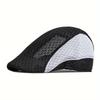 Berretto Basco Classico Traspirante da Uomo Cappello Estivo Traspirante in Rete Cappello Piatto Cappelli da Guida per Uomo