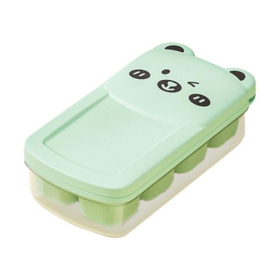 Mini Bear Ice Cube Tray with Lid Food-Grade Silicone Ice Mold Easy Release Ice Cube Maker BPA-Free Kitchen Food Freezer Tray