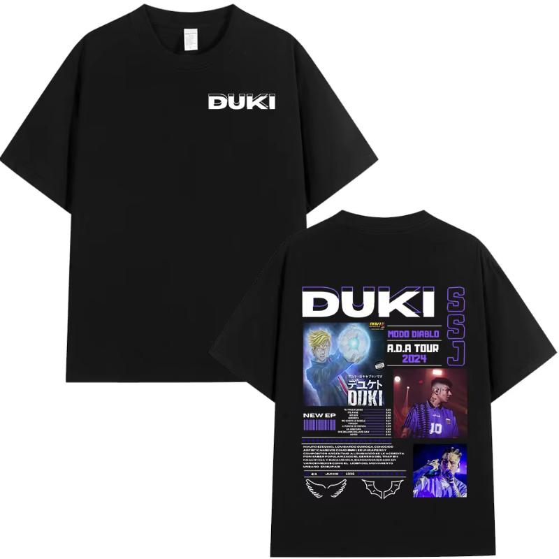 Rapper Duki ADA Tour Merch Tshirt Unisexs Women Clothing Cotton Cozy Oversized Tshirts Hip Hop Short Sleeve T Shirts Streetwear