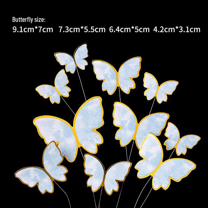 Toppere de tort fluturi roz cu margini aurii - Perfecte pentru sărbătorile de ziua de naștere ale prințeselor